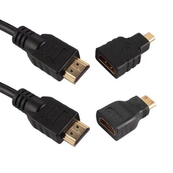 3 em 1 Cabo HDMI De Borracha Com Adaptadores REF: AL-2058 3IN1 - Image 2