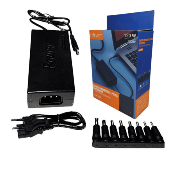 Fonte Notebook C/ Conectores 120W  Inova - REF: CAR-7007